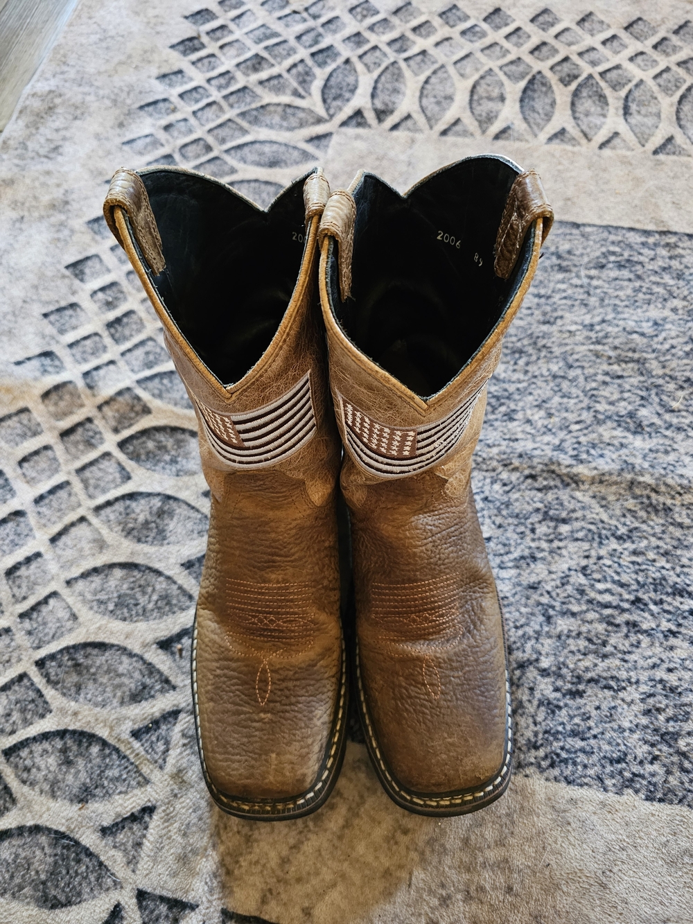 J.B. Dillon Brown Leather Cowboy Boots